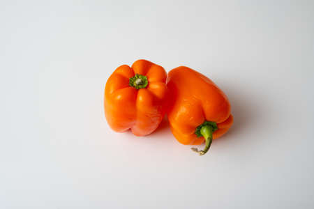 Red pepper isolated on white background foodの写真素材