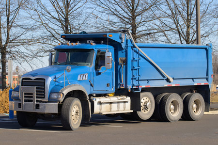 Freight truck with dump body industry mashine hydraulicの写真素材