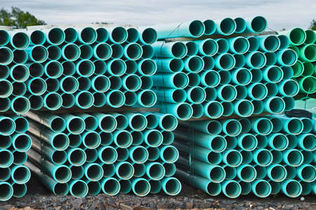 Harmless polyethylene water pipes plumber new drainageの写真素材