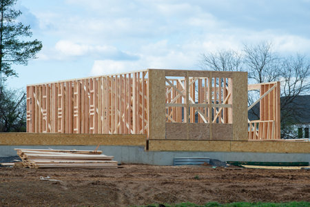 plywood house frame construction plank beam real under window material