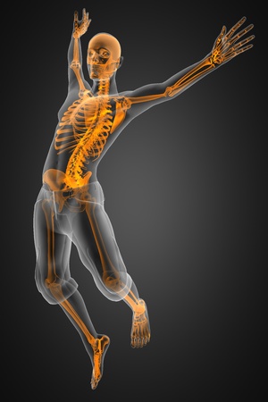 jump man radiography made in 3Dの写真素材