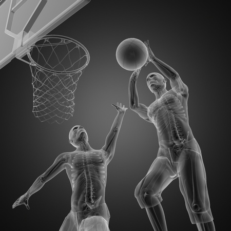 basketball game player made in 3Dの写真素材