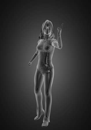 cute woman radiography made in 3D graphicsの写真素材
