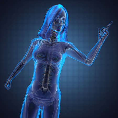 cute woman radiography made in 3D graphicsの写真素材