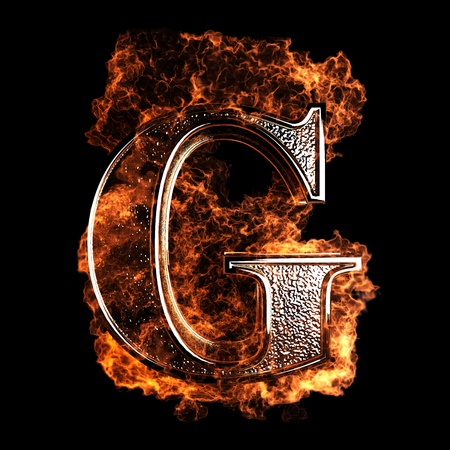 burning Letter made in 3D graphics burning Letter made in 3D graphics