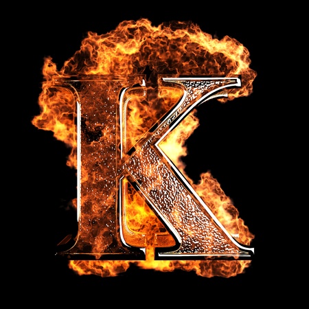 burning Letter made in 3D graphics burning Letter made in 3D graphics