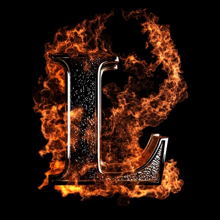 burning Letter made in 3D graphics burning Letter made in 3D graphics