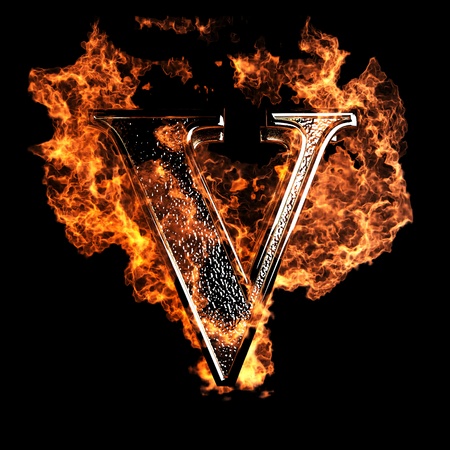 burning Letter made in 3D graphics burning Letter made in 3D graphics
