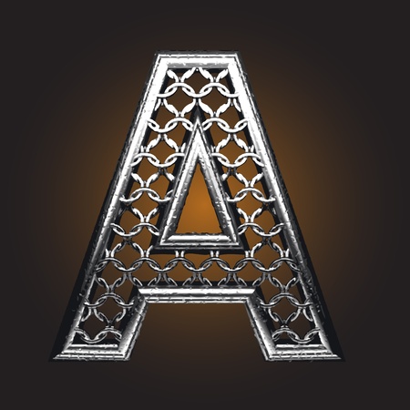 Metal figure made in vectorのイラスト素材