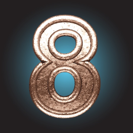 Copper figure made in vector