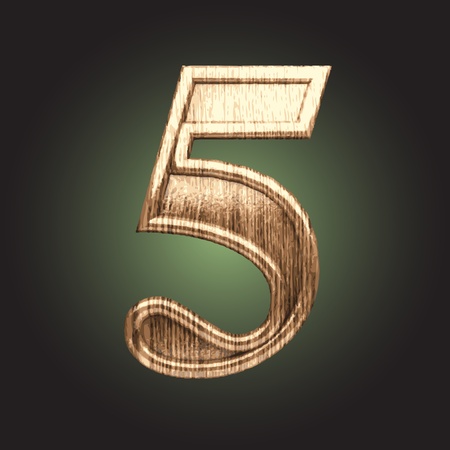 wooden figure made in vectorのイラスト素材