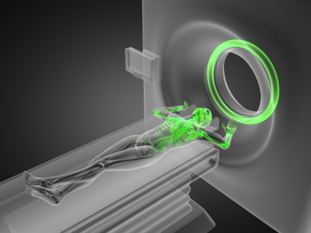 MRI examination made in 3D graphicsの写真素材