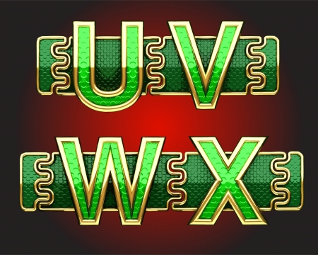 line up golden figuresのイラスト素材