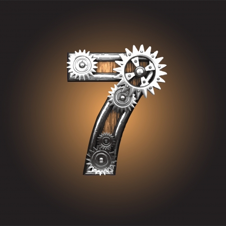 metal figure  with gearwheels のイラスト素材