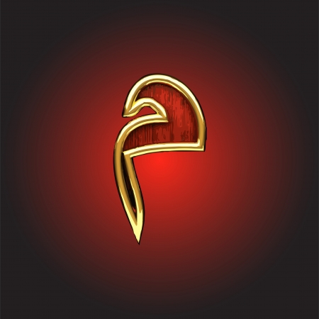 golden Arabic figure made in vectorのイラスト素材