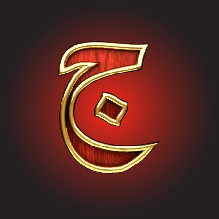 golden Arabic figure made in vectorのイラスト素材