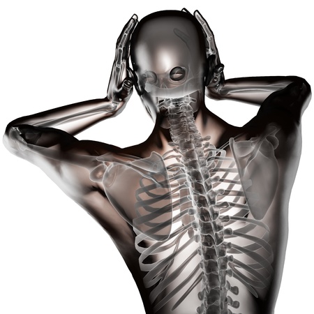 human radiography scan made in 3Dの写真素材