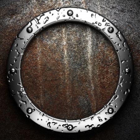 metal on the wallの写真素材