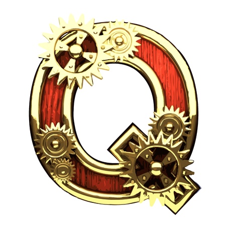 raster figure  with gearwheelsの写真素材