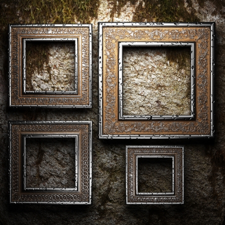 Antique ornament frame made in 3dの写真素材