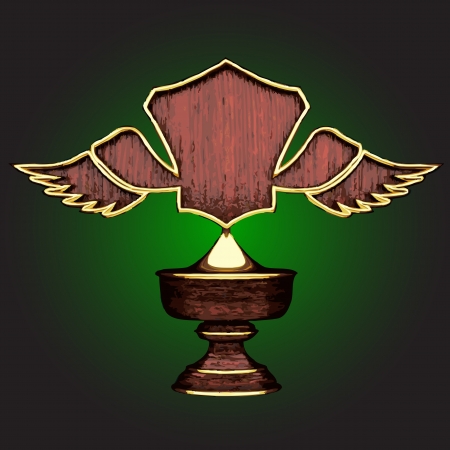 wooden awardのイラスト素材