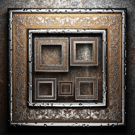 Antique ornament frame made in 3dの写真素材