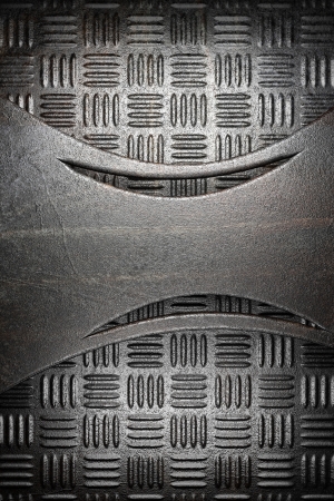 metal on wallの写真素材