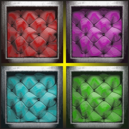 Silver element on fabric backgroundのイラスト素材