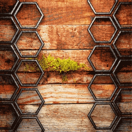 metal and wood backgroundのイラスト素材