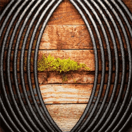 metal and wood backgroundのイラスト素材