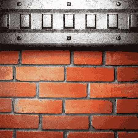 metal and brick backgroundのイラスト素材
