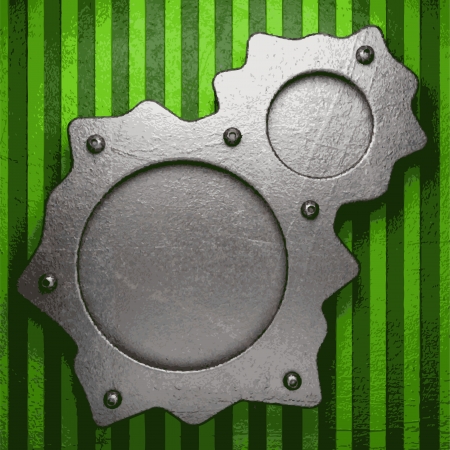 metal on green backgroundのイラスト素材