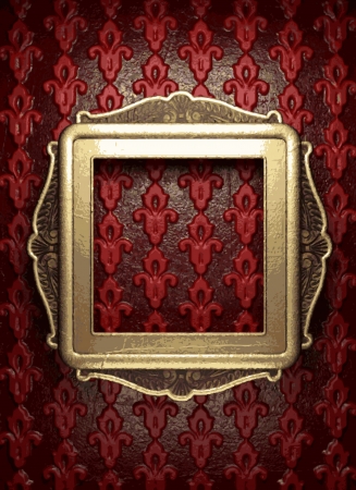 gold on red backgroundのイラスト素材