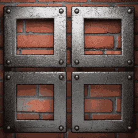 metal and brick backgroundのイラスト素材