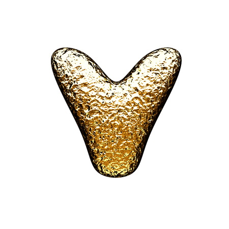 isolated golden letterの写真素材