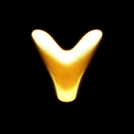 isolated golden letterの写真素材