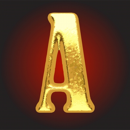golden letter on redのイラスト素材