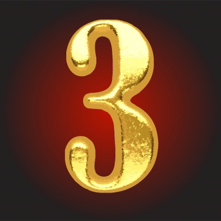  golden letter on redのイラスト素材