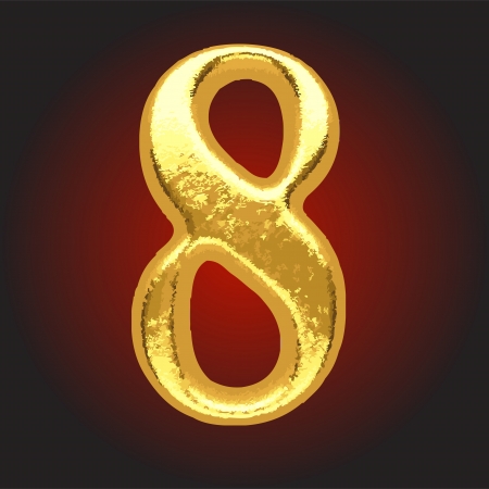  golden letter on redのイラスト素材