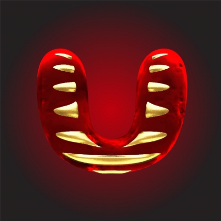 vector velvet letterのイラスト素材