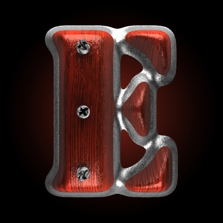 vector metal and wood figureのイラスト素材