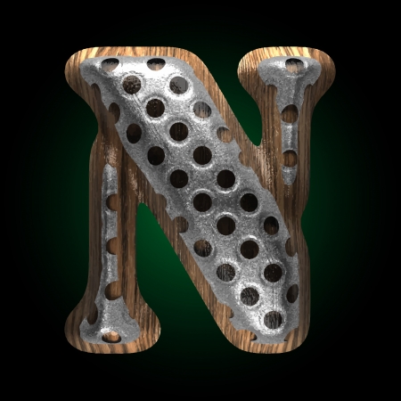 vector metal and wood figureのイラスト素材