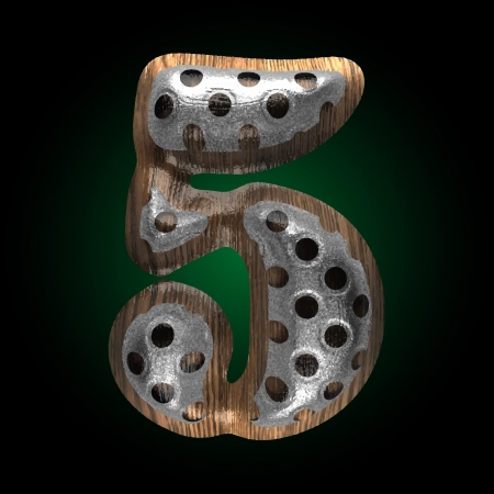 vector metal and wood figureのイラスト素材