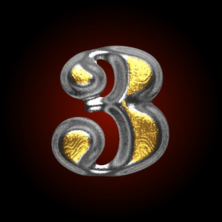 vector silver and golden figureのイラスト素材