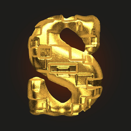 vector golden letterのイラスト素材