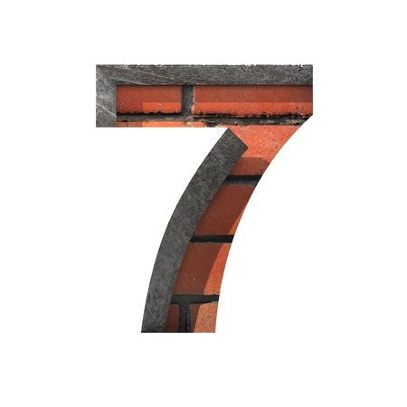 Vector brick cutted figure.
