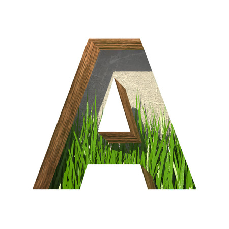 Vector grass cutted figureのイラスト素材