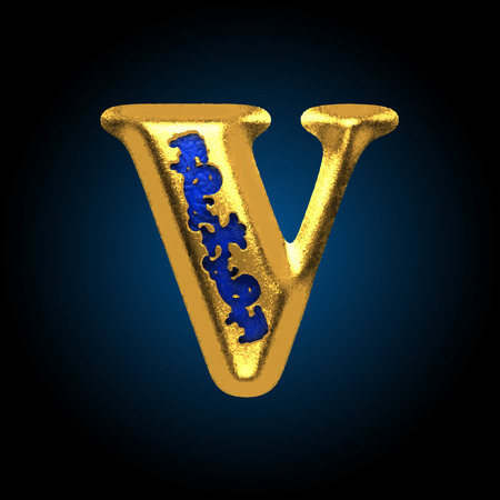 vector golden letterのイラスト素材