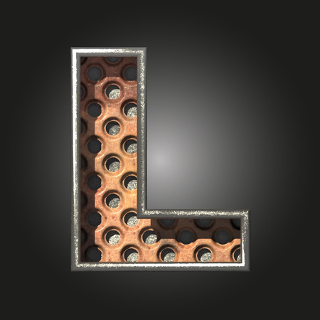 Vector old metal letterのイラスト素材