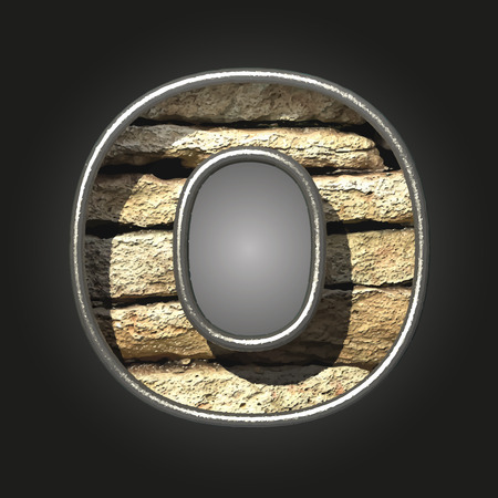 vector old stone letterのイラスト素材